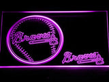 Atlanta Braves (2) LED Neon Sign Electrical - Purple - TheLedHeroes