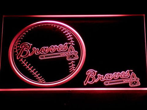 Atlanta Braves (2) LED Neon Sign USB - Red - TheLedHeroes