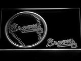 Atlanta Braves (2) LED Neon Sign USB - White - TheLedHeroes