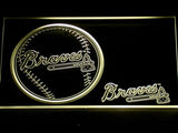 Atlanta Braves (2) LED Neon Sign Electrical - Yellow - TheLedHeroes