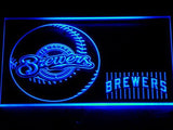Milwaukee Brewers (3) LED Neon Sign USB - Blue - TheLedHeroes