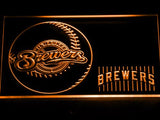 Milwaukee Brewers (3) LED Neon Sign USB - Orange - TheLedHeroes