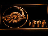 Milwaukee Brewers (3) LED Neon Sign Electrical - Orange - TheLedHeroes
