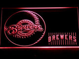 Milwaukee Brewers (3) LED Neon Sign USB - Red - TheLedHeroes