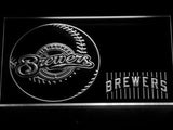 Milwaukee Brewers (3) LED Neon Sign USB - White - TheLedHeroes