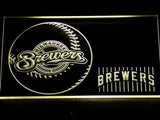 Milwaukee Brewers (3) LED Neon Sign Electrical - Yellow - TheLedHeroes