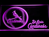 St. Louis Cardinals (4) LED Neon Sign USB - Purple - TheLedHeroes