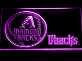 Arizona Diamondbacks (2) LED Neon Sign USB - Purple - TheLedHeroes