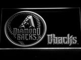 Arizona Diamondbacks (2) LED Neon Sign USB - White - TheLedHeroes