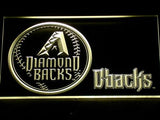 Arizona Diamondbacks (2) LED Neon Sign USB - Yellow - TheLedHeroes