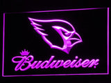 Arizona Cardinals Budweiser LED Neon Sign USB - Purple - TheLedHeroes