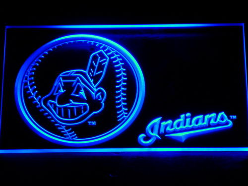 FREE Cleveland Indians (2) LED Sign - Blue - TheLedHeroes