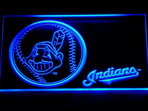 Cleveland Indians (2) LED Neon Sign Electrical - Blue - TheLedHeroes