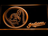 Cleveland Indians (2) LED Neon Sign USB - Orange - TheLedHeroes