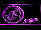 Cleveland Indians (2) LED Neon Sign USB - Purple - TheLedHeroes
