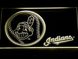 Cleveland Indians (2) LED Neon Sign Electrical - Yellow - TheLedHeroes