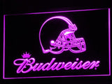 Cleveland Browns Budweiser LED Neon Sign USB - Purple - TheLedHeroes
