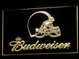Cleveland Browns Budweiser LED Neon Sign USB - Yellow - TheLedHeroes