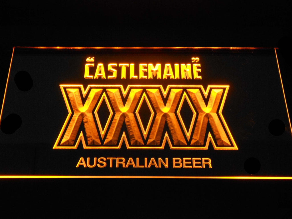 Castlemaine XXXX LED Neon Sign USB - Yellow - TheLedHeroes
