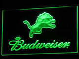 Detroit Lions Budweiser LED Neon Sign USB - Green - TheLedHeroes