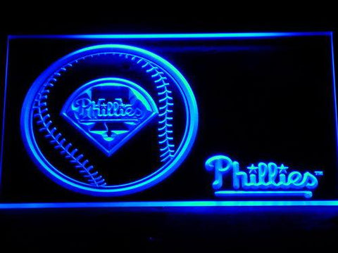 Philadelphia Phillies (2) LED Neon Sign USB - Blue - TheLedHeroes