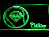 Philadelphia Phillies (2) LED Neon Sign USB - Green - TheLedHeroes
