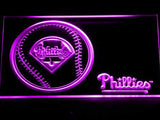 Philadelphia Phillies (2) LED Neon Sign Electrical - Purple - TheLedHeroes
