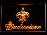New Orleans Saints Budweiser LED Neon Sign Electrical - Orange - TheLedHeroes