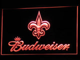 New Orleans Saints Budweiser LED Neon Sign Electrical - Red - TheLedHeroes