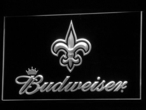 New Orleans Saints Budweiser LED Neon Sign Electrical - White - TheLedHeroes