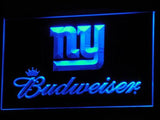 New York Giants Budweiser LED Neon Sign USB - Blue - TheLedHeroes