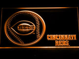 Cincinnati Reds (2) LED Neon Sign USB - Orange - TheLedHeroes