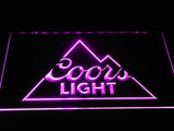 Coors Light (4) LED Neon Sign USB - Purple - TheLedHeroes