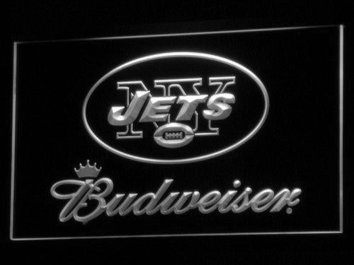 New York Jets Budweiser LED Neon Sign Electrical - White - TheLedHeroes