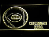 Cincinnati Reds (2) LED Neon Sign USB - Yellow - TheLedHeroes