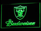 Oakland Raiders Budweiser LED Sign - Green - TheLedHeroes