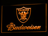 Oakland Raiders Budweiser LED Sign - Orange - TheLedHeroes