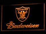 Oakland Raiders Budweiser LED Neon Sign Electrical - Orange - TheLedHeroes