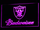 Oakland Raiders Budweiser LED Sign - Purple - TheLedHeroes