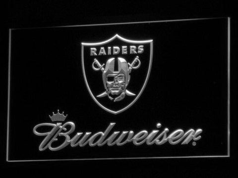Oakland Raiders Budweiser LED Neon Sign Electrical - White - TheLedHeroes