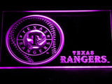 Texas Rangers (2) LED Neon Sign USB - Purple - TheLedHeroes