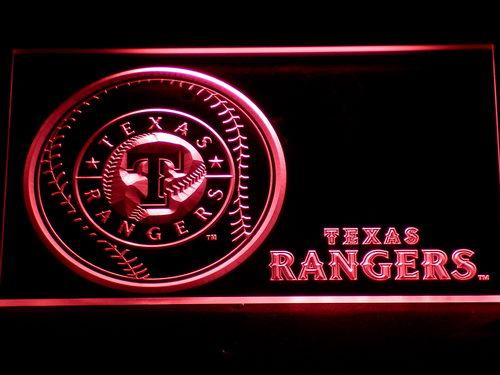 Texas Rangers (2) LED Neon Sign USB - Red - TheLedHeroes