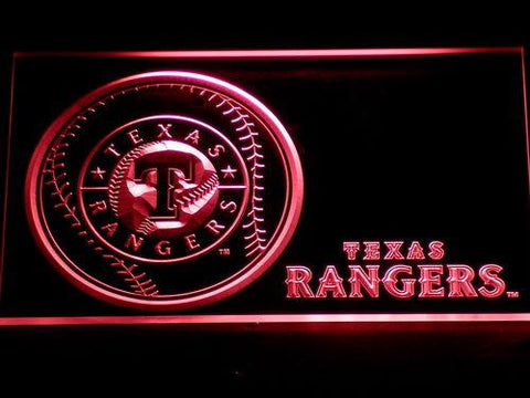Texas Rangers (2) LED Neon Sign USB - Red - TheLedHeroes