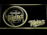 Minnesota Twins (2) LED Neon Sign USB - Yellow - TheLedHeroes
