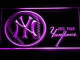 New York Yankees (2) LED Neon Sign USB - Purple - TheLedHeroes