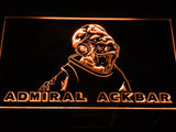 Star Wars Admiral Ackbar LED Neon Sign USB - Orange - TheLedHeroes