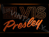 Elvis Presley 2 LED Sign - Orange - TheLedHeroes