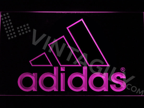 purple adidas logo