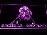 Star Wars Admiral Ackbar LED Neon Sign USB - Purple - TheLedHeroes