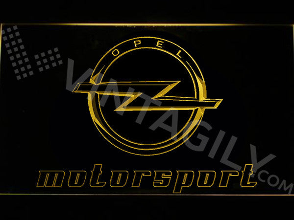 FREE Opel Motorsport LED Sign - Yellow - TheLedHeroes